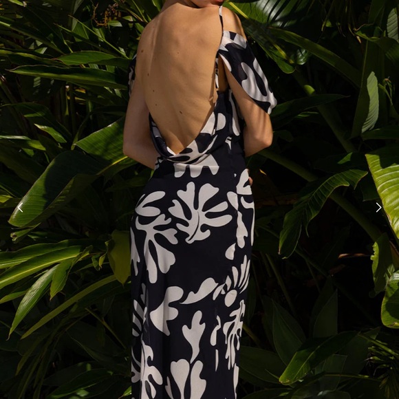Runaway the label NUOVO MAXI DRESS - BLACK BOTANICA - Picture 3 of 5